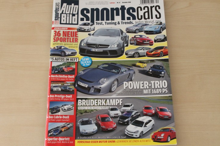Deckblatt Auto Bild Sportscars (12/2008)